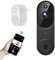 Orbitell Sonnette vidéo sans fil Wi-Fi avec audio bidirectionnel, détection de mouvement IA, vision nocturne et stockage dans le nuage