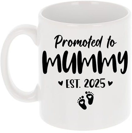 Promoted To Mummy Est 2025 Mug Mum To Be Gift Mum To Be Mug Presents For New Mums Baby Shower Gifts For Mum New Mum Present New Mum Gifts For Her Promoted To Mummy Mug New Mum To Be Gifts Mums To Be