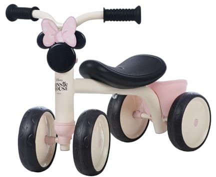 Smoby - Minnie Rookie Rutscher für Kinder - Metallrahmen, leise Räder, Stauraum & Transportgriff - Fördert Motorik & Stabilität ab 12 Monaten