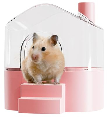 fayarrd Hamster Toilette - Transparentes Großes Hamster Sandbad,Kleintier-Spielzeug Zum Baden, Reinigen, Spielen, Verstecken & Schlafen Für Lemminge & Rennmäuse