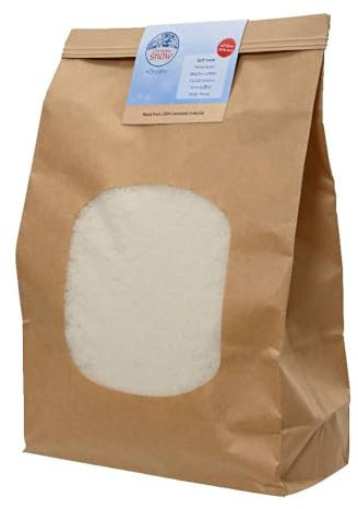 Neve Finta Decorativa Natalizia, 2 Litri in Sacchetto di Carta, Ideale per Decorazioni, Progetti Creativi, Vetrine e Allestimenti Feste - Varzi dal 1956