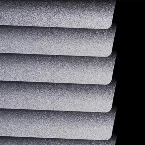 Smerigliato Grigio Oscurante in Alluminio,Veneziana in Alluminio,Visibilità,Protezione dalla luce e ai Raggi Solari,Per privacy,Personalizzabile (100×280cm)