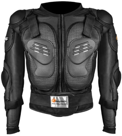 Chaqueta de moto armadura completa Motocross Enduro Scooter Transpirable Protección Cuerpo para adultos, Negro , M