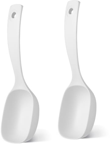 LIGIGWASH 2pcs Long Handle Soup Ladles for Serving Large Cooking Ladles Kitchen Serving Spoons for Porridge and Soup