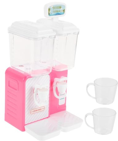 Gogogmee Miniature Water Dispenser Fun Drinking Fountain with Dual Water Outlets Safe Food Grade Realistic Press Down Function for Boys for Role Playing and Summer Fun