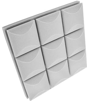12 Piece Soundproofing Foam Panels, 1 Inch High Density Acoustic Foam Panels for Noise Reduction, Echo Control, Home Studios, Offices, and Entertainment Rooms