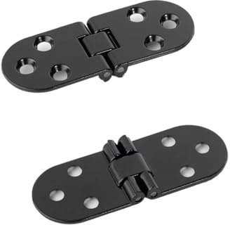 Cerniere Per Ante Cucina Cerniere 2 pezzi, cerniere a vite pieghevoli a 180 gradi, cerniere ad angolo arrotondato for ante di armadietti e tavoli pieghevoli(Black 2pcs)