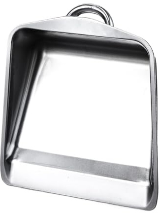 Metal Dustpan – Heavy Duty Stainless Steel, Hand Handle | Rust-Resistant Durable Pan, Comfortable Grip, Industrial Cleaning Tool, Workshop, Garage, Home, Outdoor Floor Dusting