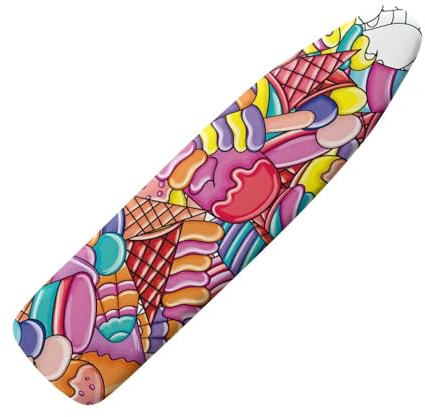 BüGelbrettbezug füR DampfbüGelstation 110x30cm Eiscreme üBerzug BüGelbrett FüR DampfbüGeleisen,Mit Hitze- Und Dampfreflektion FüR Schnelleres BüGeln,Mit Elastischem Gummizug