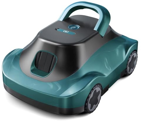 Robot Piscine, Aspirateur Piscine sans Fil, 180 Min d'Autonomie, Aspiration Puissante, Navigation Intelligente, Filtration Ultra-Fine, Auto-Parking, Robot Piscine sans Fil pour Piscines Hors Sol 200m²