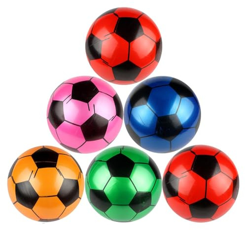 Generisch Aufblasbarer Strandball - 6 Stück Wasserspielzeug für das Wasser | Kinderfußball 22 cm Durchmesser,für Garten, Schwimmbecken, Hof, Innenbereich, Außenbereich, Sommer,