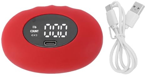 Naroote Tester per la Forza della Presa della Mano Dinamometro Elettronico Ricaricabile per la Mano 396 Lb Trainer Digitale per la Forza della Presa con Design Antiscivolo in Silicone per (WINE RED)