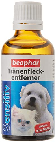 BEAPHAR - Sensitiv Tränenfleckentferner Für Hunde Und Katzen - Entfernt Sanft Hartnäckige Tränenflecken - Mit MSM (MethylSulfonylMethan) - Besonders Mild Und Reizarm - Ohne Alkohol - 50 ml