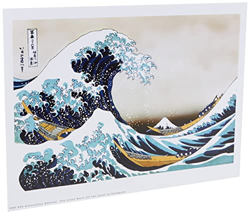 onthewall Hokusai - The Great Wave off Kanagawa, Stampa Artistica Giapponese, Dimensioni 40 x 30 cm, PDP 059