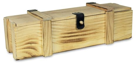 Kistenkolli Altes Land Weinkiste 1er geflammt inkl. Holzwolle/Holzkiste/Geschenkbox/Aufbewahrungsbox/Überraschungskiste/Weinbox/Hochzeitskiste (1er Weinbox)
