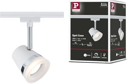 Paulmann URail Spot Cone Weiß/Chrom ohne Leuchtmittel, max. 10W GU10