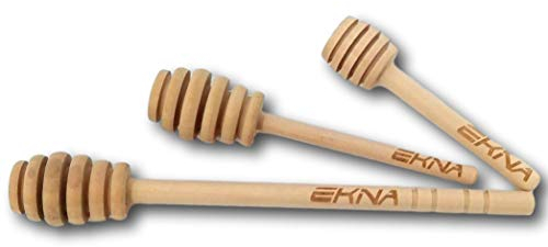 Honiglöffel Set 3-tlg. aus Holz - Honigheber Honigspirale Honigstab - Geruchsneutral & Lebensmittelecht