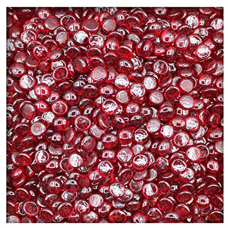 Kieskönig 25 kg Glasnuggets Glassteine Muggelsteine Mosaiksteine Tischdeko 17-19 mm Rubinrot