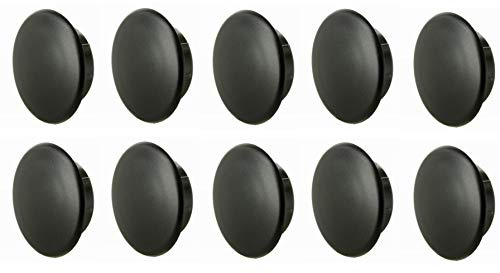 10 RUNDE STOPFEN Abdeckstopfen Kunststoff Blindstopfen Abdeckkappen Schutzkappen Schwarz Loch Kappe (d=15 x D =20 x L=3 (mm))