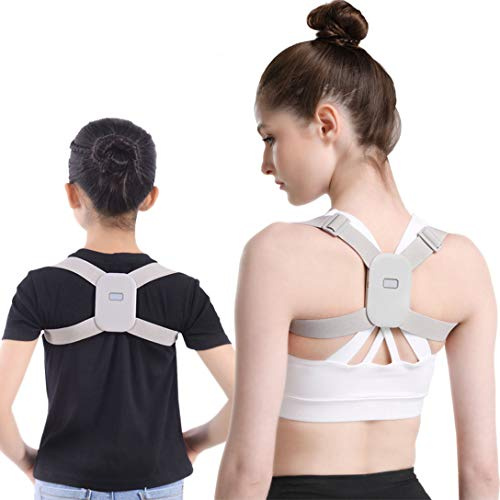 Rücken Geradehalter zur Haltungskorrektur mit Vibration, Schultergurt Haltungskorrektur Haltungstrainer für Herren/Damen/Kinder, Rückentrainer Rückenstütze Verstellbar für Rücken Schulterschmerzen