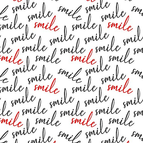 Pingianer 11,99€/m Smile Schriftzug100x160cm 100% Baumwolle Baumwollstoff Kinder Meterware Handwerken Nähen Stoff