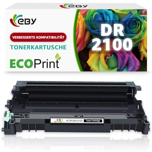 EBY DR2100 DR-2100 Trommel kompatibel für Brother DCP-7030 DCP-7040 DCP-7045N HL-2140 HL-2150 HL-2150N HL-2170 HL-2170W MFC-7320 MFC-7340 MFC-7345DN MFC-7440N MFC-7840W