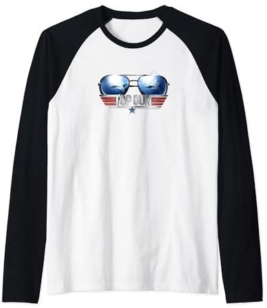 Top Gun Sonnen Pilotenbrille Reflektierendes Raglan