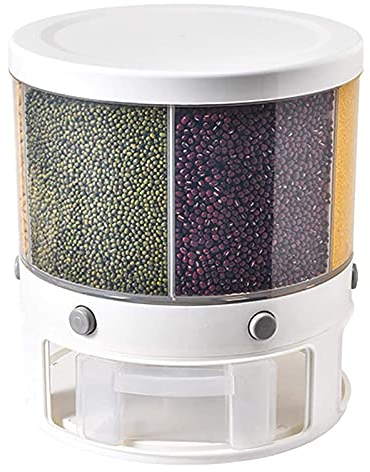 WlP Cereal Dispenser Dry Food Dispenser Rice Bucket Multi Compartments Storage Box Sealed Grain Container Home Kitchen Counter Tops Food Dispensers For Oatmeal Beans Nuts Rice