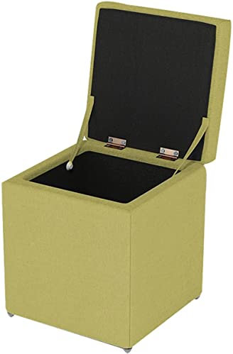 ksamwjf Aufbewahrungswürfel Couchtisch Hocker Mehrzweck Fußstütze Kurz Kinder Sofa Hocker Leinen Stoff s Kleine Bank,Grün