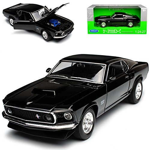 Welly Ford Mustang Boss 429 Coupe Schwarz Typ I 3. Generation 1969-1970 1/24 Modell Auto