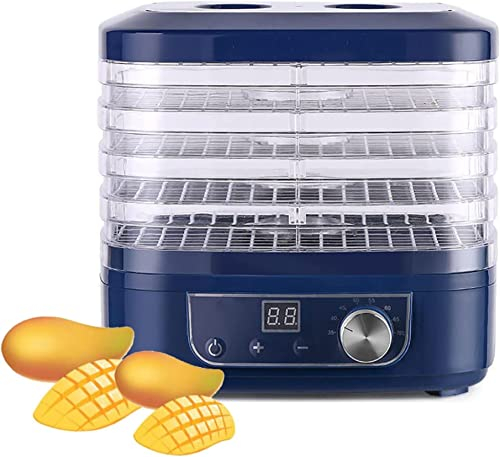 Samnuerly Food Dehydrator Mini Food Dehydrators Fruit Dryer with Adjustable Temperature with 5 Removable Large Trays, Adjustable Temperature