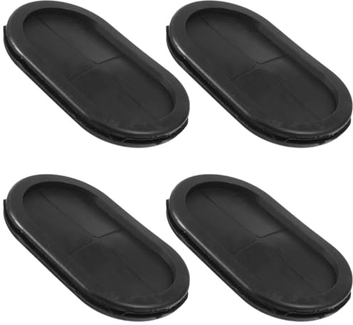 ULTECHNOVO 4 Pack Rubber Grommets 3.74 X 2.28 in Oval Wire Gasket Hole Plugs Flexible Wire Protection Gasket for Cable Management Coil Guard Use in Diy Electrical Projects