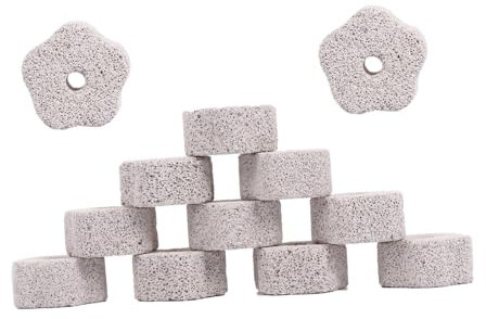 minkissy 12St Papagei Backzahn Stein Spielzeug für Meerschweinchen Spielzeug für Sittiche Nymphensittich-Spielzeug Lavabisse-Block Tier Meerschweinchen Kauspielzeug Zahnschleifer aus Stein
