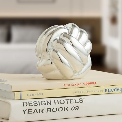 Decorazione con nodo in ceramica, decorazione a catena, decorazione per tavolino da caffè, decorazione per libreria, decorazione per tavolo d'ingresso, oggetti decorativi estetici minimalisti, per