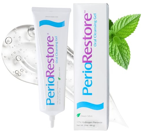 Perio Restore® Gel 3oz – 1.7% Hydrogen Peroxide Teeth Whitening & Oral Care Gel, Mint Flavor