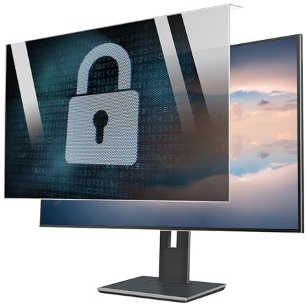 JANEFLY Computer Blickschutzfilter Für Breitbildmonitore Mit 24 Zoll Und Einem Seitenverhältnis Von 16:9/16:10, HD Blickschutzfolie Zum Schutz Der Augen, Mit Hängerahmen,24 (16:10) (540mm*340mm)
