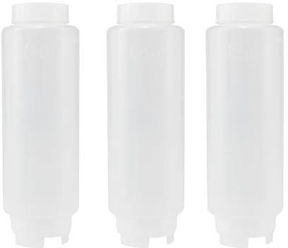 Creative Mark Cylo FIFO Squeeze Bottle -Empty - 3 Pack - 20 oz. Inverted Squeeze Bottle with Air-Tight Non-Drip Silicone Valve; Acrylic Paint, Sauce & Condiment Bottles for Painters and Food Industry