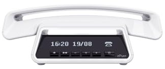 ALCATEL ePure Premium - Telefono fisso cordless DECT con segreteria - Design vintage - Base con display smart - Grande display grafico - Vivavoce - Funzione blocco chiamate - Bianco