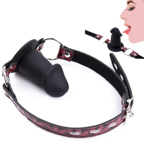 Open Mouth Gag Ball Gag Muzzles Silicone Dildo Gags for Sex Slave Deep Throat Training Plug BDSM Bondage Restraints Sex Toys