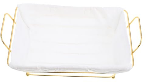 Ciieeo Cesta con Gran Capacidad y Diseño Multifuncional Rectangular de Alambre de Hierro Dorado para Almacenamiento en Cocina Adecuado para Armarios y Despensa