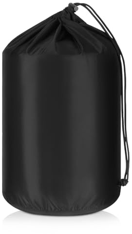 JOINPAYA Bolsa Organizadora de Ropa con Cordón, Ligera E, de Chinlon Resistente, para Chaquetas de Plumas y Cortavientos, Adecuado para Viajes, Tamaño 16,5 X 33 Cm, Color Negro