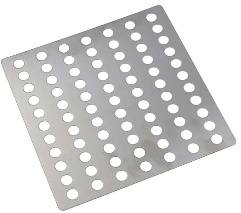 APXB Stainless Steel Drain Cover Leaf Guard 150mm x 150mm Metal Grid Plate Grate Rustproof Square 15 x 15cm Swirl Outdoor & Indoor Durable Mesh Drainage Shower