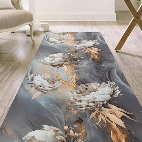 ANRO Küchenläufer Teppichläufer abwaschbar Läufer Flur rutschfest pflegeleicht Elysium 200 x 52 cm