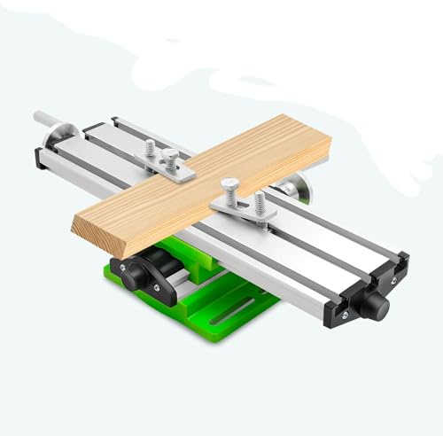 Milling Machine Worktable, Cross Slide Milling Machine, Multi Purpose Worktable, 39.5 × 24.5 × 7.8 cm, Suitable for Mini Bench Drills and Drill Stands