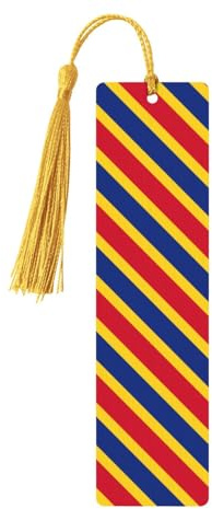 Flag of Romania Print Wooden Tassel Bookmarks for Book Lover Men Women Teachers Unique Cool Unusual Gift