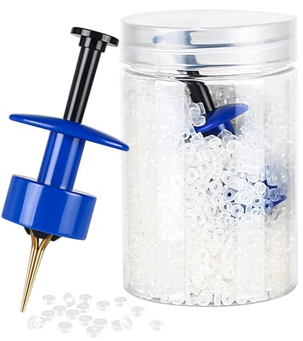 Seconero Pellet Bait Bander con 3000 Pezzi Micro Esche Anelli con Anello in Gomma, Bander per Esche a Pellet, Accessori per la Pesca per Il Fissaggio Rapido di Esche, Pellet, Falene d'Api, Verme