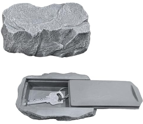 Fake Rock Hidden Storage Key Hider, Internal Size 9 x 4 x 1.7 cm