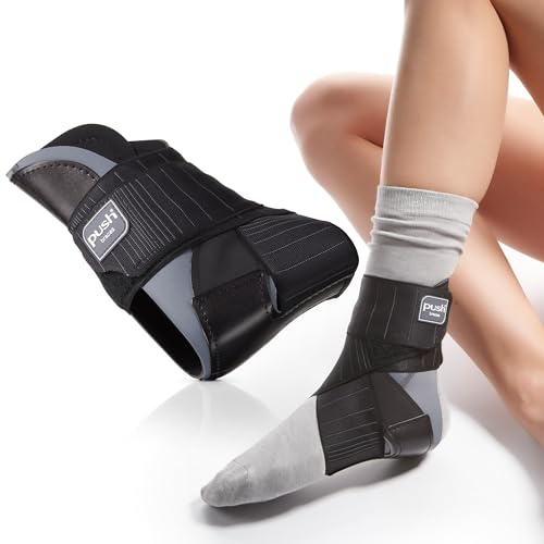PUSH Ortho Ankle Brace Aequi - Stabilizer for Sprain, Injury, Instability, Fracture, Arthritis - Compression Support, Comfortable Fit, Moisture-Wicking (Left-Size 2)