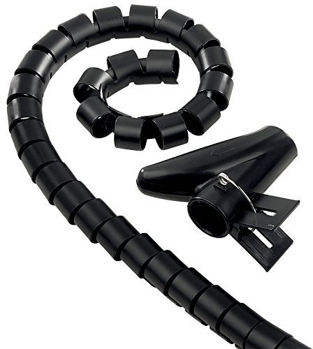 Electraline 62042 Gaine cache câble Noir 1,8 m, 25 diametre
