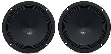Audison AP 6.5 Paar Tieftöner 165 mm, 210 W | 6,5 Zoll, 70 W RMS, 4 Ohm, Schwingspule 32 mm, 93,5 dB, 60-5000 Hz, Einbautiefe 56 mm, Xmax 2,5 mm